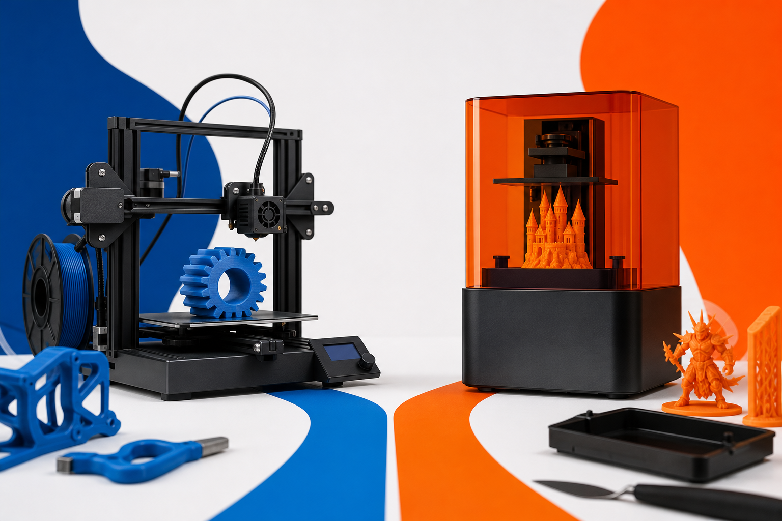 Impressora 3D de resina ou filamento